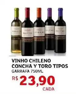 Assaí Atacadista Vinho chileno concha y toro tipos garrafa oferta