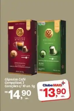 Comper Cápsulas Café Compativel 3 Corações c/ 10 un. 5g oferta