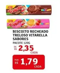 Assaí Atacadista Biscoito recheado treloso vitarella sabores oferta