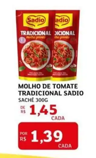 Molho de tomate tradicional sadio sache