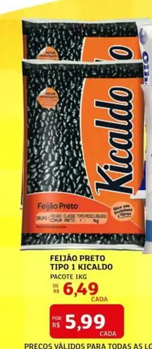 Feijão preto tipo 1 kicaldo
