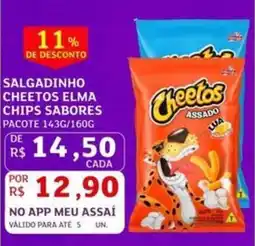 Assaí Atacadista Salgadinho cheetos elma chips sabores pacote oferta