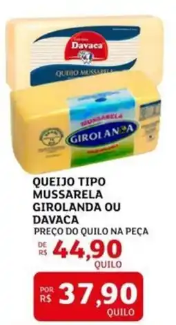 Assaí Atacadista Queijo tipo mussarela girolanca ou davaca oferta