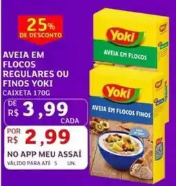 Assaí Atacadista Aveia em flocos regulares ou finos yoki oferta