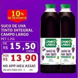 Assaí Atacadista Suco de uva tinto integral campo largo oferta