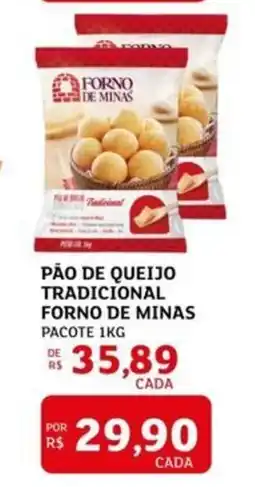 Assaí Atacadista Pão de queijo tradicional forno de minas pacote oferta