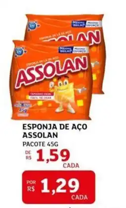 Assaí Atacadista Esponja de aço assolan pacote oferta