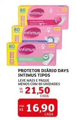 Assaí Atacadista Protetor diário days intimus tipos oferta