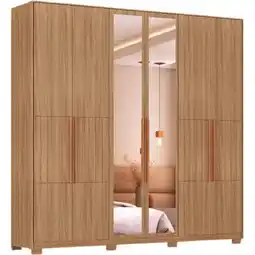 Benoit Guarda Roupa / Roupeiro Carraro Toronto 6 Portas e 4 Gavetas MDF 225,5 x 231 x 52 cm oferta