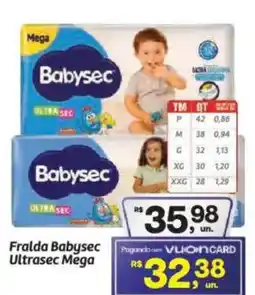 Fort Atacadista Fralda Babysec Ultrasec Mega oferta