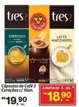 Fort Atacadista Cápsulas de café 3 corações c/10un. oferta