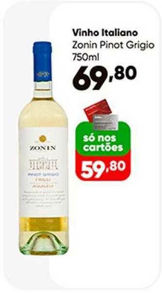 Zaffari Vinho Italiano Zonin Pinot Grigio oferta
