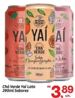 Fort Atacadista Chá Verde Yaí Lata Sabores oferta
