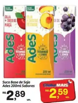 Fort Atacadista Suco Base de Soja Ades Sabores oferta
