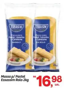 Fort Atacadista Massa p/ Pastel Essassim Rolo oferta