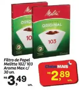 Fort Atacadista Filtro de Papel Melitta 102/103 Aroma Max c/ 30 un. oferta