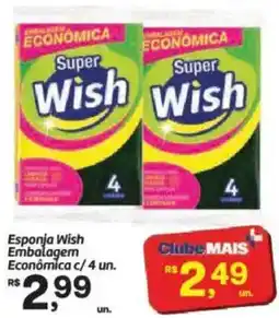 Fort Atacadista Esponja Wish Embalagem Econômica c/4 un. oferta