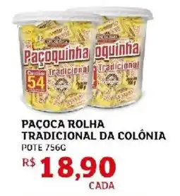 Assaí Atacadista Paçoca rolha tradicional da colônia oferta
