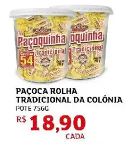 Paçoca rolha tradicional da colônia