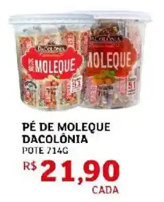 Pé de moleque dacolônia pote