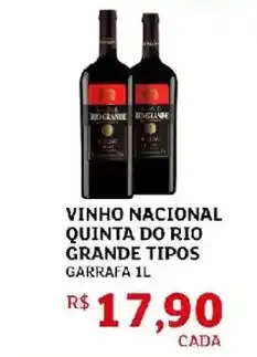 Assaí Atacadista Vinho nacional quinta do rio grande tipos garrafa oferta