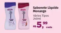 Supermercados Mateus Sabonete Líquido Monange oferta