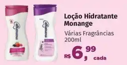 Supermercados Mateus Loção Hidratante Monange oferta