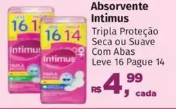 Supermercados Mateus Absorvente Intimus oferta