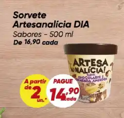 Dia Sorvete Artesanalícia DIA oferta