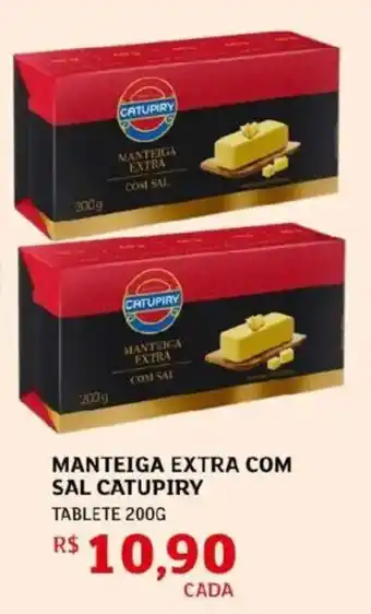 Manteiga extra com sal catupiry tablete