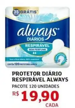 Assaí Atacadista Protetor diário respirável always oferta