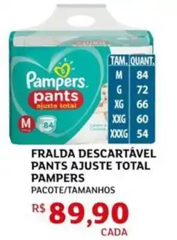 Assaí Atacadista Fralda descartável pants ajuste total pampers oferta