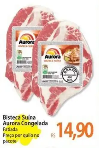 Bisteca Suína Aurora Congelada Fatiada