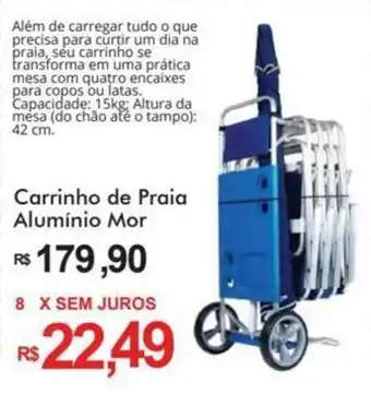 Komprao Atacadista Carrinho de Praia Aluminio Mor oferta