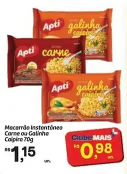 Fort Atacadista Macarrão Instantâneo Carne ou Galinha Caipira oferta