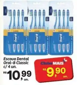 Fort Atacadista Escova Dental Oral-B Classic c/ 4 un. oferta