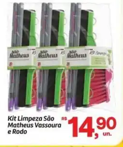 Fort Atacadista Kit Limpeza São R$ Matheus Vassoura e Rodo oferta