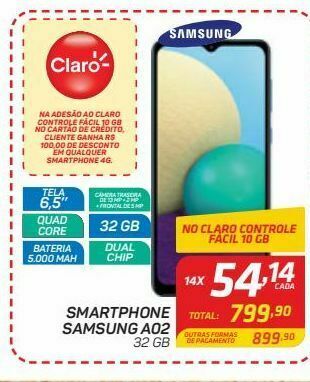 GBarbosa Smartphone samsung a02 32 gb oferta