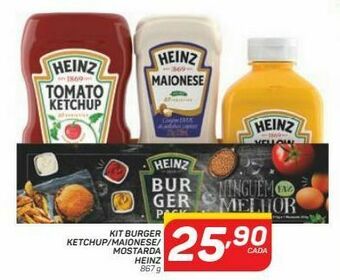 GBarbosa Kit burger ketchup/maionese/ mostarda heinz 867g oferta