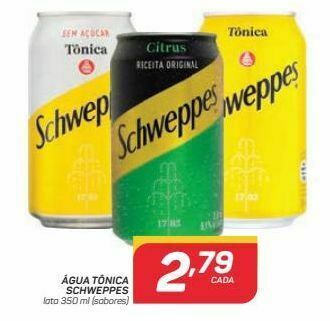 GBarbosa Água tônica schweppes 350ml oferta
