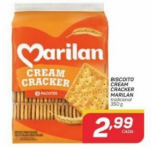 GBarbosa Biscoito cream cracker marilan 350g oferta