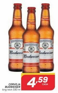 GBarbosa Cerveja budweiser 330ml oferta