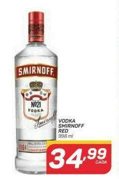 Vodka smirnoff red 998ml