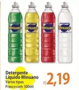 Atacadão Detergente Líquido Minuano Vários tipos Frasco oferta