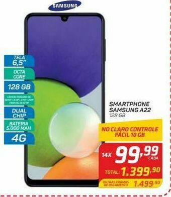 GBarbosa Smartphone samsung a22 128 gb oferta