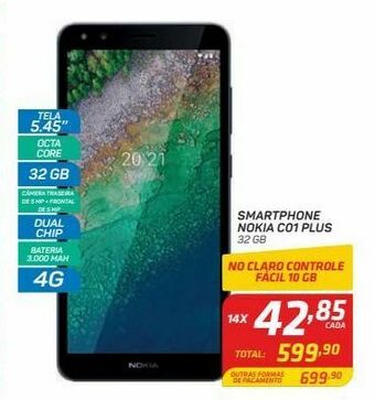 GBarbosa Smartphone nokia c01 plus 32 gb oferta