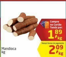 Tenda Atacado Mandioca kg oferta