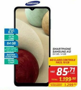 GBarbosa Smartphone samsung a12 64 gb / 4 gb oferta