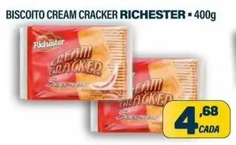 Dom Atacadista Biscoito Cream Cracker Richester 400g oferta