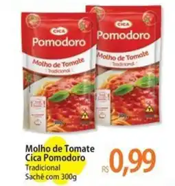 Atacadão Molho de Tomate Cica Pomodoro Tradicional Sachê oferta